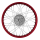 Speichenrad mit 1,5x16 Alufelge rot und Edelstahlspeichen