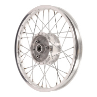 Speichenrad mit 1,5x16 Aluminium Felge und verchromten...