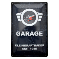 Simson Garage Blechschild 20x30cm Hochformat – 3D...