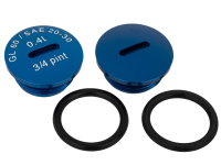 SET Verschlußschraube Alu blau mit O-Ringen S51,...