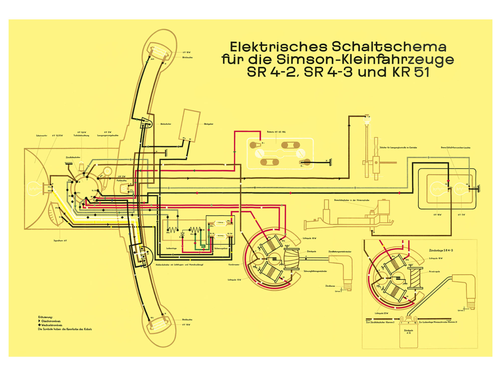 Schaltplan für Schwalbe KR51/1, Star SR4-2, Sperber SR4-3, 22,23