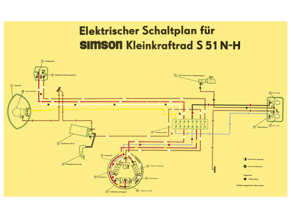 Simson Schaltplan für S51 N-H (Ungarisch)