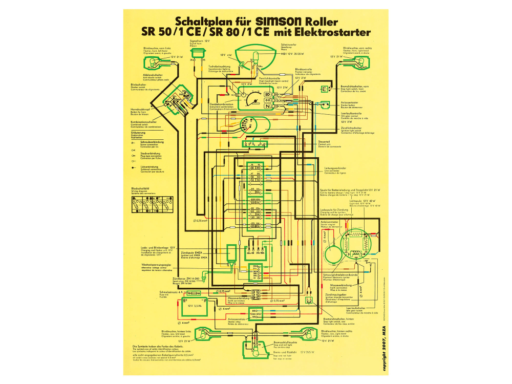 elfbar elfa master akku Schaltplan (40x57cm) SR50/1CE, SR80/1CE mit Elektrostarter main image 1