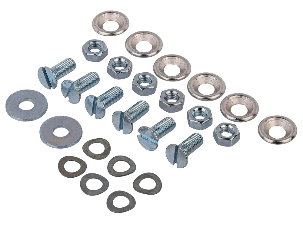Schraubenset für Trittbrett Schwalbe KR51/1, KR51/2 Aluminium-Hütchen