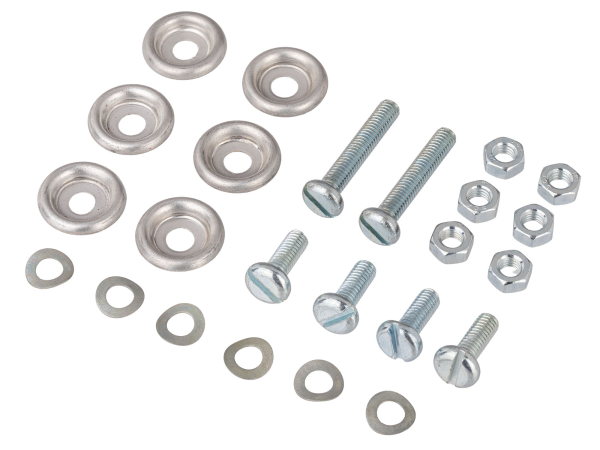 Schraubenset für Trittbrett KR50  Aluminium-Hütchen
