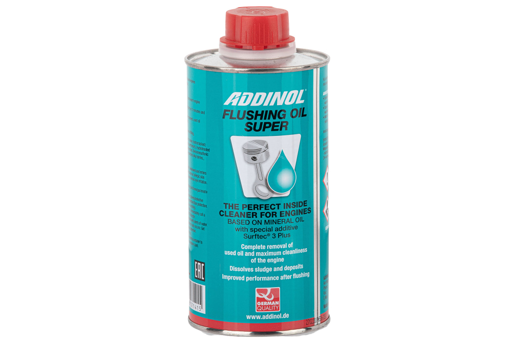 ADDINOL Flushing Oil Super, Motorspülung, Motorinnenreiniger mit Surftec 3 Plus-Technologie, für Benzin- und Dieselmotoren Ölschlammspülung 500 ml