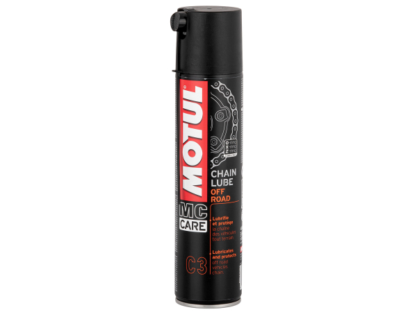 MOTUL Kettenspray gelb, Chain Lube Off Road, spezielles Kettenfett für den Geländeeinsatz, 400ml Spraydose