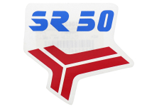 Klebefolie für SR50 Knieblech rot/blau