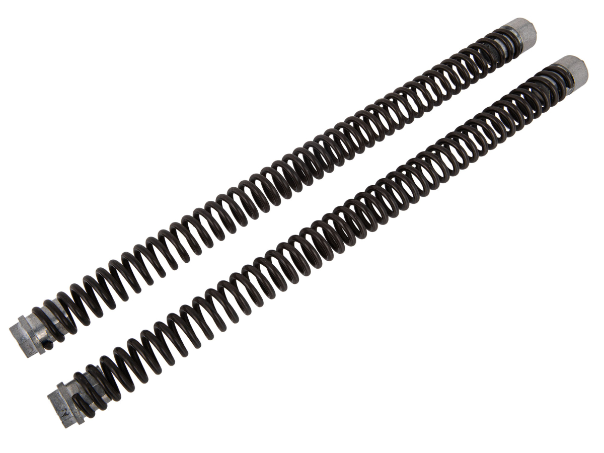 SET- 2x maximal verstärkte Druckfeder 3,6mm inkl. 4x montierten + modifizierten Federaufnahmen Sonderanfertigung für SIMSON-Telegabel