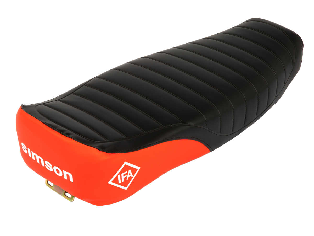 Enduro Sitzbank schwarz/rot strukturiert für S50, S51, S70