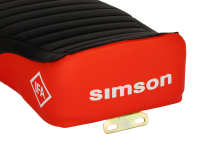 Enduro Sitzbank schwarz/rot strukturiert für S50, S51, S70