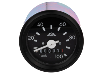 100km/h Tacho mit Beleuchtung 60mm schwarz